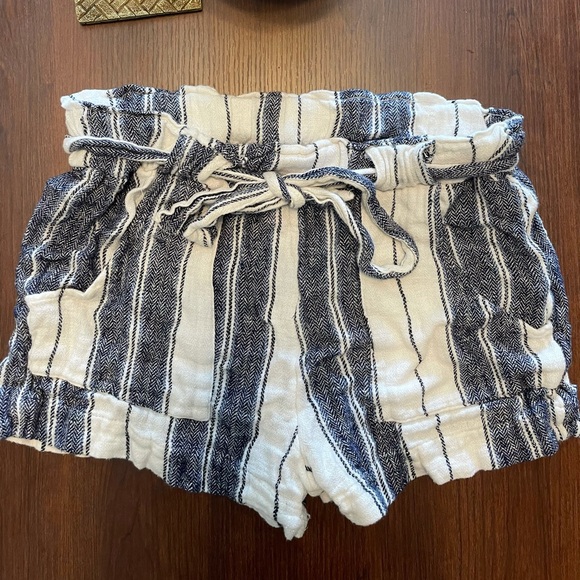 Blue and White Stripped Shorts - Picture 1 of 3